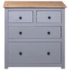 vidaXL Buffet Gris 80x40x83 cm Pin Gamme Panama