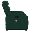 vidaXL Fauteuil inclinable Vert fonc&eacute; Velours