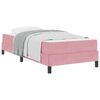 vidaXL Lit &agrave; ressorts avec matelas Rose 100 x 200 cm tissu