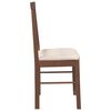 vidaXL Chaises à manger coussins 2 pcs marron bois massif caoutchouc
