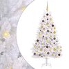 vidaXL Sapin de No&euml;l artificiel 180 cm PVC et Acier Blanc