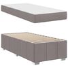 vidaXL Cadre de lit avec matelas Taupe 90 x 190 cm tissu