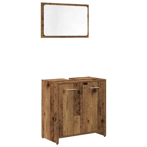 vidaXL Ensemble de meubles salle de bain 3 pcs bois d'ing&eacute;nierie