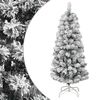 vidaXL Sapin de No&euml;l artificiel &agrave; charni&egrave;res avec neige floqu&eacute;e 150 cm