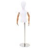 vidaXL Mannequin ajustable de 120-157 cm avec base Unisexe PP Blanc