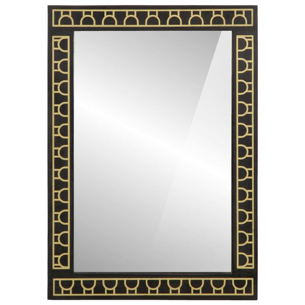 vidaXL Miroir de bain 50x70x2,5 cm bois de manguier massif et verre