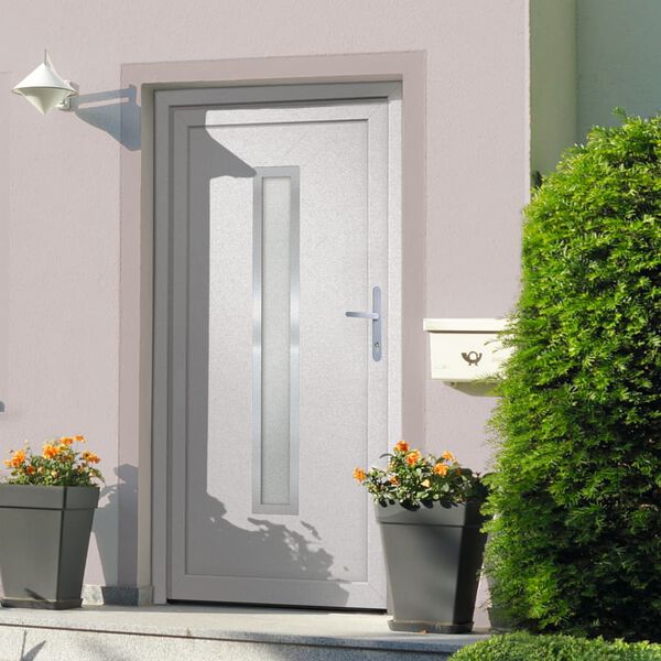 vidaXL Porte d'entr&eacute;e Blanc 98x200 cm PVC