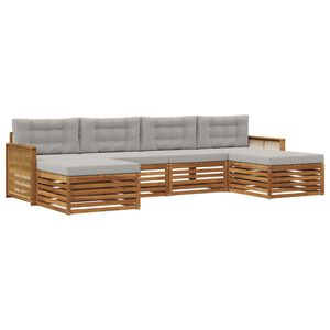 vidaXL Ensemble de canap&eacute;s d'ext&eacute;rieur 6 pc Bois d'Acacia Massif