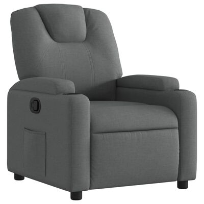 vidaXL Fauteuil inclinable Gris foncé Tissu