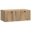 vidaXL Meuble TV mural 78,5 x 41 x 30 cm Ch&ecirc;ne artisanal