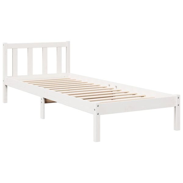vidaXL Cadre de lit extra long sans matelas 100x210 cm bois massif pin
