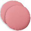 vidaXL Housse de coussin 2 pc HEERLEN Rose Diam. 40 cm Tissu