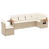vidaXL Salon de jardin avec coussins 6 pcs beige r&eacute;sine tress&eacute;e