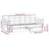 vidaXL Lit de jour et tiroirs sans matelas blanc 90x190 cm bois massif