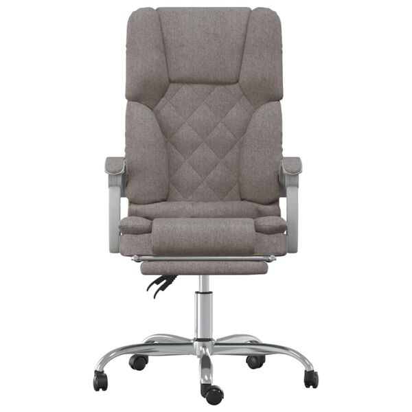 vidaXL Fauteuil de massage inclinable de bureau Taupe Tissu