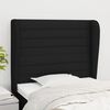 vidaXL T&ecirc;te de lit avec oreilles Noir 83x23x118/128 cm Tissu