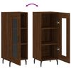 vidaXL Buffet Ch&ecirc;ne marron 34,5x34x90 cm Bois d'ing&eacute;nierie