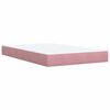vidaXL Sommier &agrave; lattes de lit avec matelas rose 120x190 cm velours
