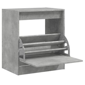 vidaXL Armoire &agrave; chaussures gris b&eacute;ton 60x42x69 cm bois d'ing&eacute;nierie