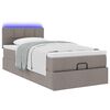 vidaXL Lit ottoman avec matelas taupe 100x200 cm tissu