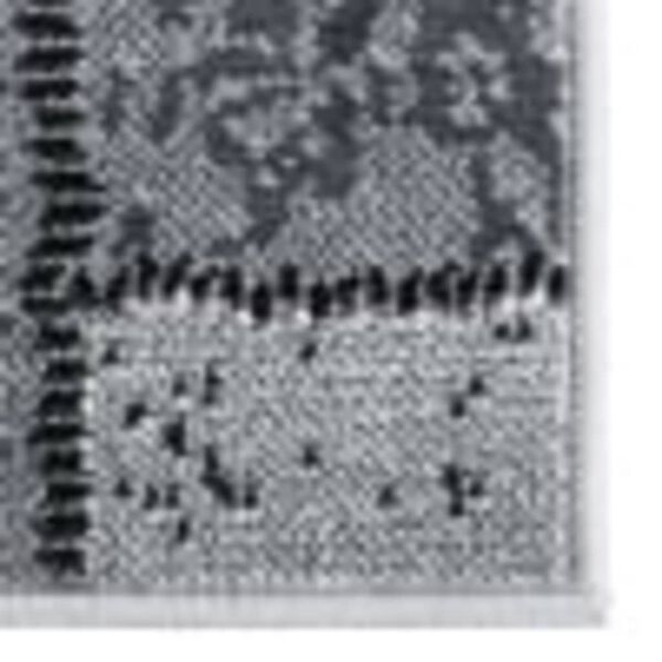 vidaXL Tapis BCF Gris avec motif de blocs 60x450 cm