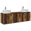 vidaXL Ensemble d'armoire de salle de bain 3 pc Bois ancien