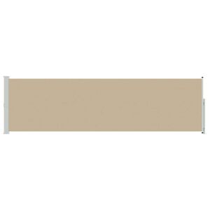 vidaXL Store lat&eacute;ral r&eacute;tractable Beige 500 x 117 cm Polyester
