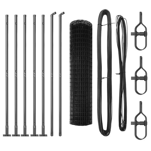 vidaXL Cl&ocirc;ture avec poteau Gris 1,2 x 10 m Acier et PVC