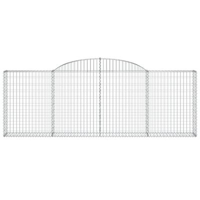 vidaXL Paniers à gabions arqués 4 pcs 300x30x100/120 cm fer galvanisé