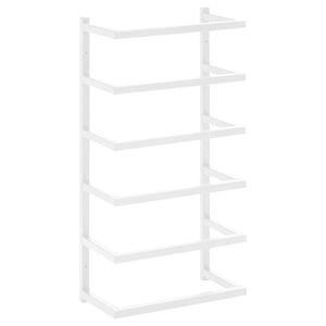 vidaXL Porte-serviette Blanc 24x12x48 cm Acier