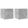 vidaXL Meubles TV muraux 2 pcs Gris béton 30,5x30x30 cm