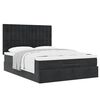 vidaXL Cadre de lit ottoman avec matelas noir 140x190 cm velours