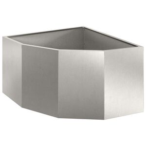vidaXL Jardini&egrave;re d'Angle Argent&eacute; 60 x 60 x 35 cm Acier inoxydable
