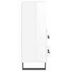 vidaXL Buffet Blanc brillant 34,5x34x90 cm Bois d'ing&eacute;nierie