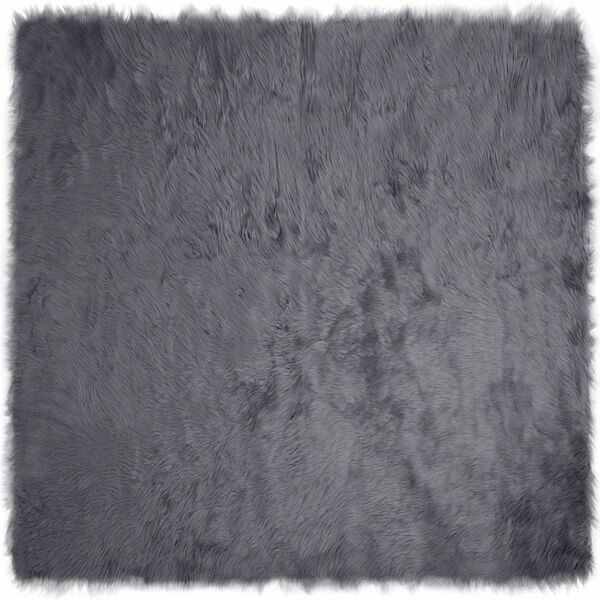 vidaXL Tapis en fausse Tafalla Anthracite 200 x 200 cm Polyester