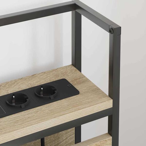 vidaXL T&ecirc;te de lit de rangement Ch&ecirc;ne sonoma 160 cm Bois d'ing&eacute;nierie