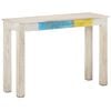 vidaXL Table console Blanc 115x35x77 cm Bois de manguier brut