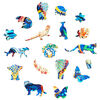 UNIDRAGON Puzzle en bois 194 pcs Eternal Elephant Moyen 34x26 cm
