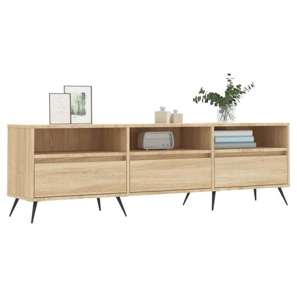 vidaXL Meuble TV chêne sonoma 150x30x44,5 cm bois d'ingénierie