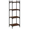 vidaXL Biblioth&egrave;que 4 niveaux ch&ecirc;ne marron 40x30x120cm bois ing&eacute;nierie