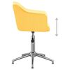 vidaXL Chaise pivotante de salle &agrave; manger Jaune Tissu