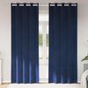 vidaXL Rideaux occultants 2 pcs Bleu foncé 140 x 260 cm Velours
