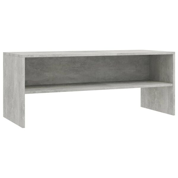 vidaXL Meuble TV Gris b&eacute;ton 100x40x40 cm Bois d&rsquo;ing&eacute;nierie