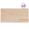 vidaXL Dessus de table 4pcs 100x50x1,7cm rectangulaire bois pin massif