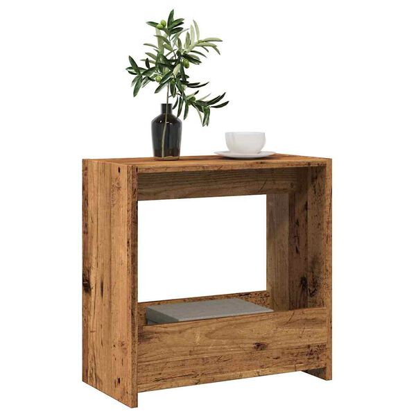 vidaXL Table d'appoint vieux bois 50x26x50 cm bois d'ing&eacute;nierie