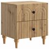 vidaXL Cabinet de chevet Ch&ecirc;ne artisanal 43 x 34,5 x 48 cm