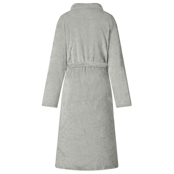 vidaXL Robe de bain sans capuche Gris s Flanelle