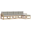 vidaXL Ensemble de canap&eacute;s d'ext&eacute;rieur 4 pc Blanc et gris clair