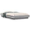 vidaXL Cadre de lit et lumi&egrave;res LED sans matelas sonoma gris 90x200 cm