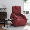 vidaXL Fauteuil inclinable de massage Rouge bordeaux Similicuir